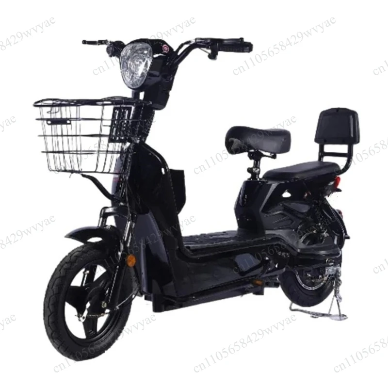 3‑Speeds 350W 48V Electric City Bicycle for Adults Dual Seat 12Ah Lead‑Acid Battery Electric Scooter