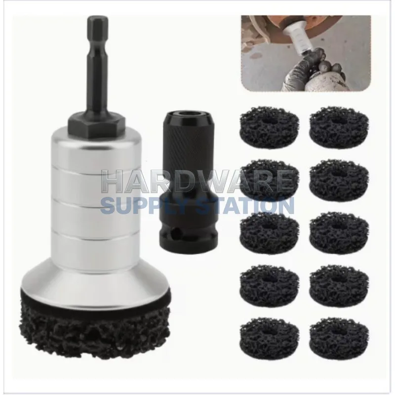 

Aluminum alloy wheel hub grinding head set, automotive wheel hub axle head rust removal and maintenance tool
