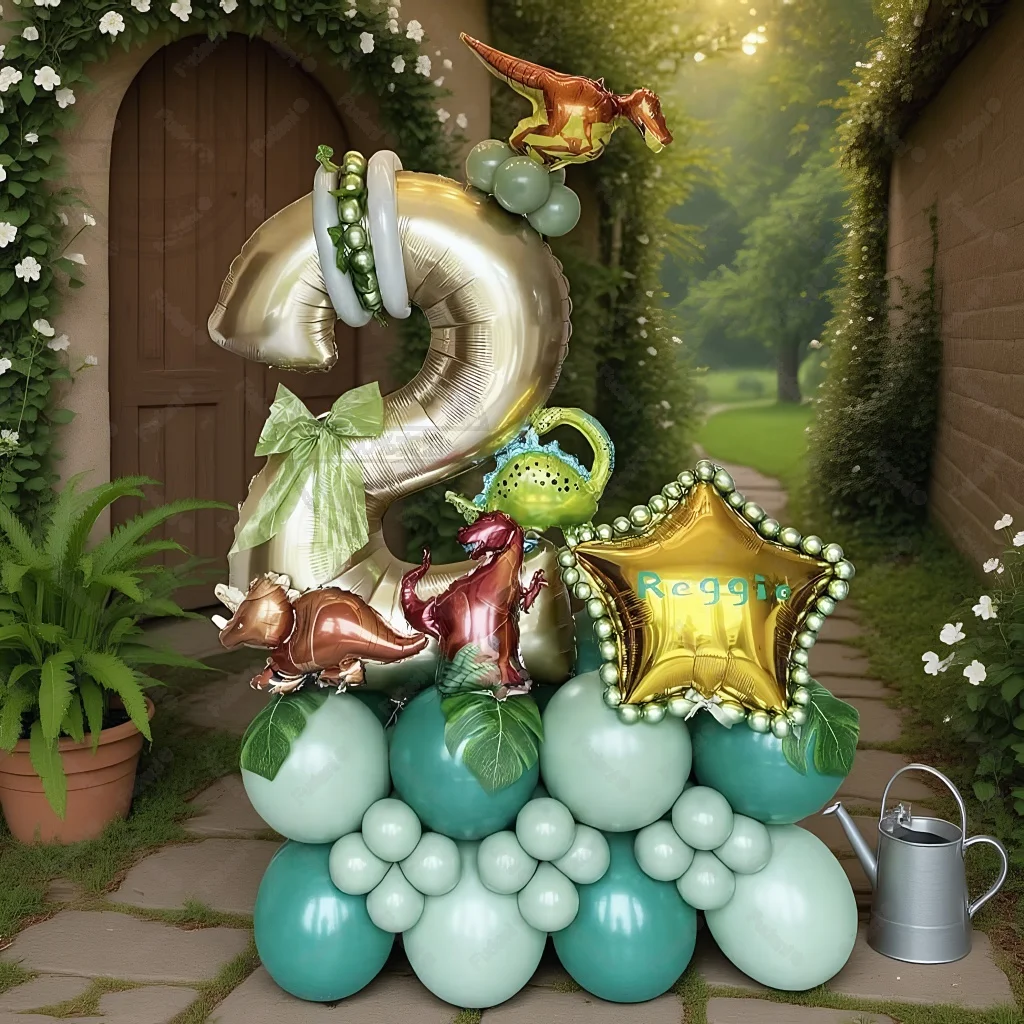Mini Dinosaurier Tyrannosaurus Rex Triceratops Ballon-Set Jurassic Dschungel Dinosaurier-Thema Geburtstagsparty Heimdekoration