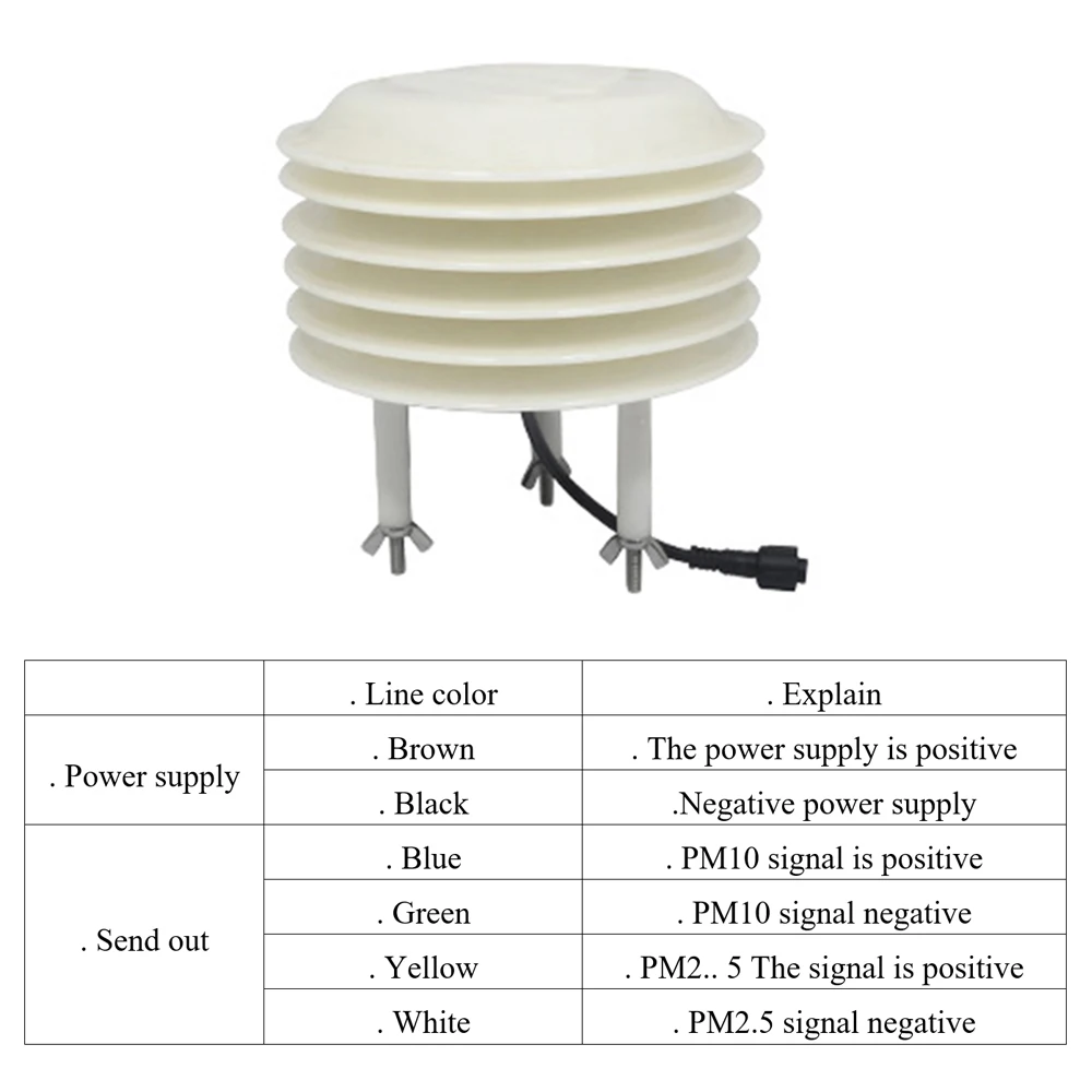 Air Quality Detector PM2.5 Sensor Haze Particle PM10 Transmitter Weather Station RS485 0-5V 0-10V 4-20MA Output