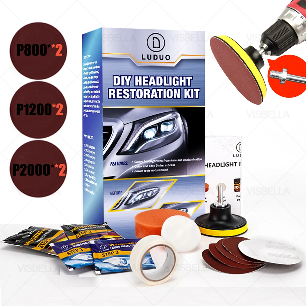 Car Headlight Polisher Restorer Polish Paste for Auto Headlights Restoration Kit Washer Chemical Wax Headlamp Lenses Repair Care