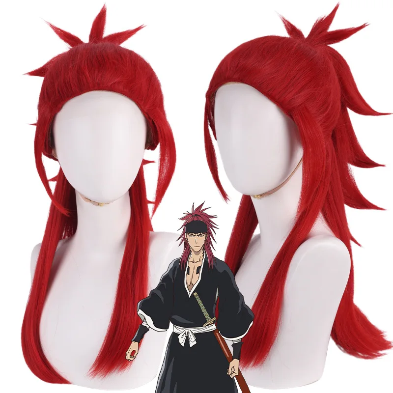 

Synthetic Cosplay Wig Red Layered Hair for Anime Character Role Play Costume Party Heat Resistant Fiber Long Straight