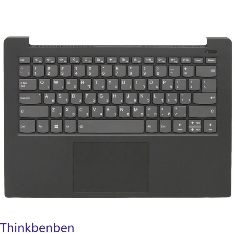 HB Hebrew IL Israel Black Keyboard Upper Case Palmrest Shell Cover For Lenovo Ideapad S340 14 14IWL 14API 14IIL 14IML 5CB0S18499