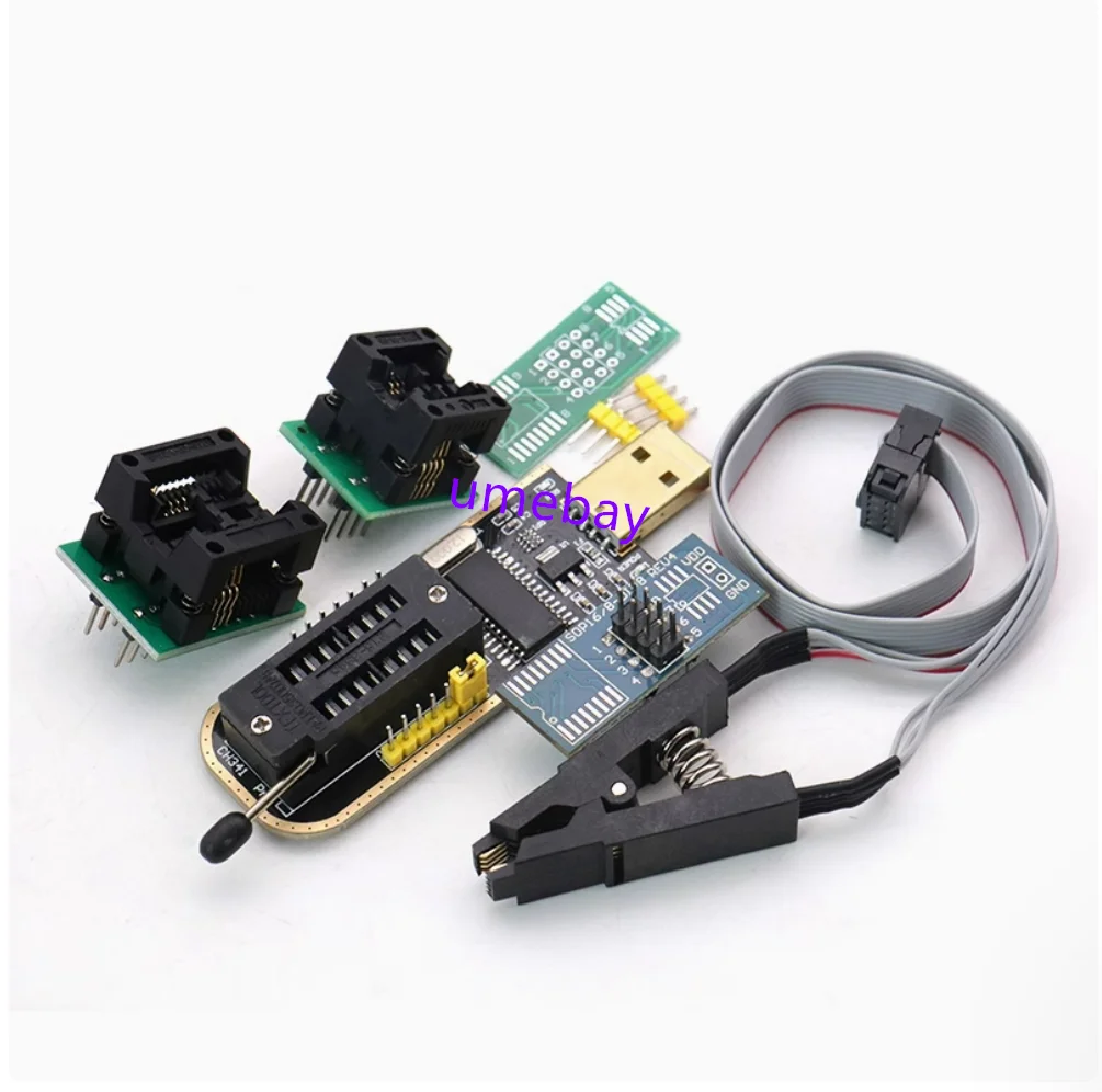 1 peça/ch341 programador placa-mãe usb roteamento lcd bios flash 24 25 queimador