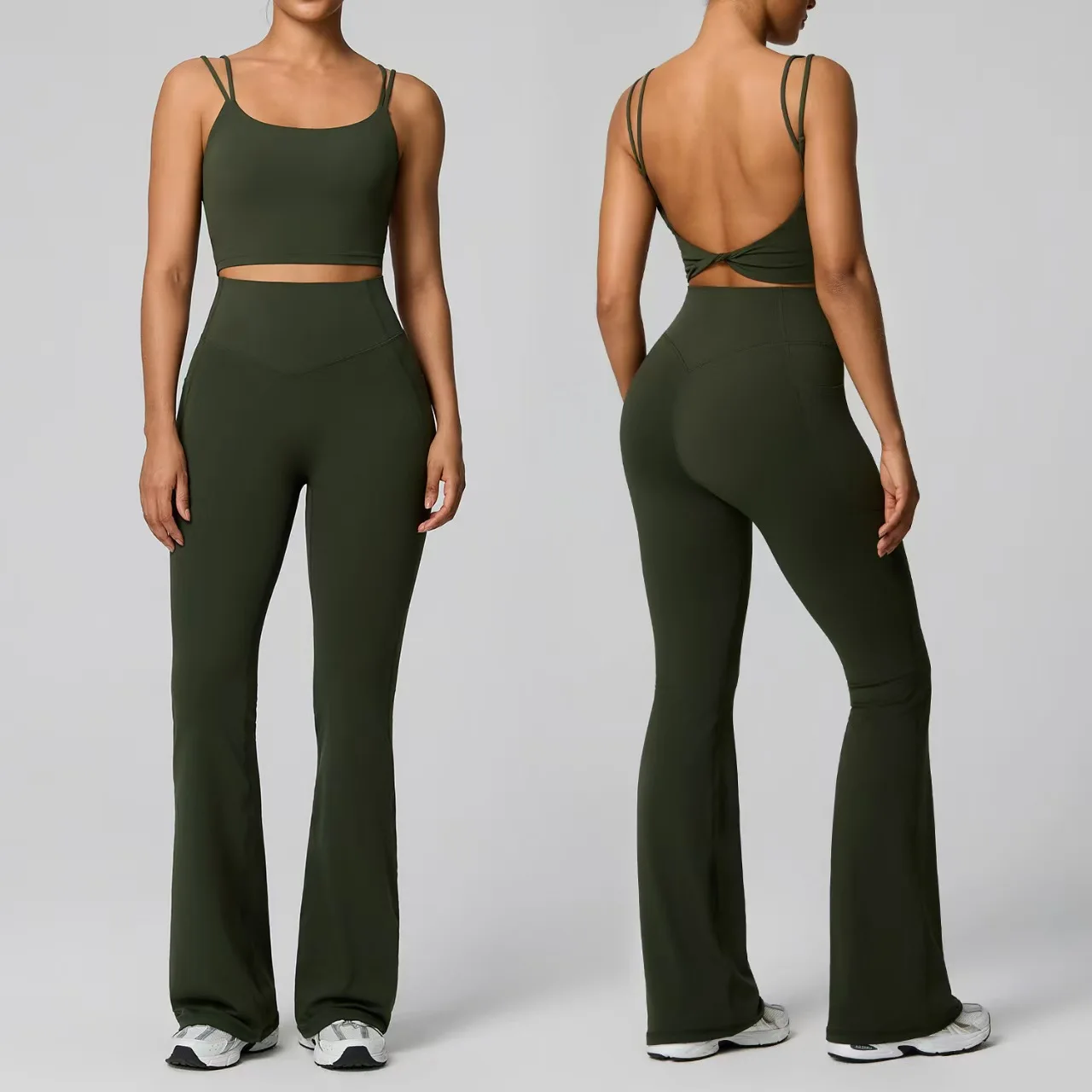 New Women's Sportswear Set outdoor running Casual Versatile Wide-Leg Fitness Outfit Quick-Dry Training Pilates wear Yoga Suit