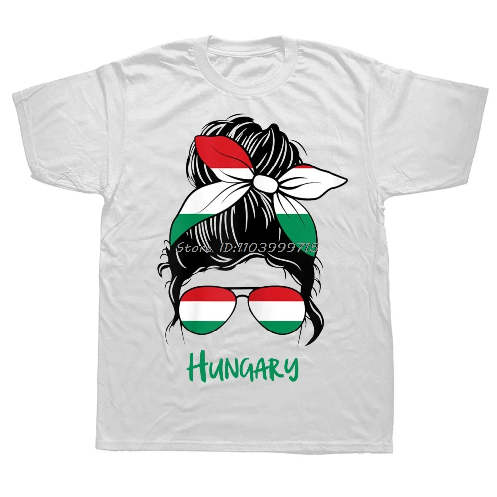 Hungary Hungarian Girl Woman Flag T-Shirt Summer Cotton Streetwear Short Sleeve Tees Men Clothing T Shirt Oversized Tshirt