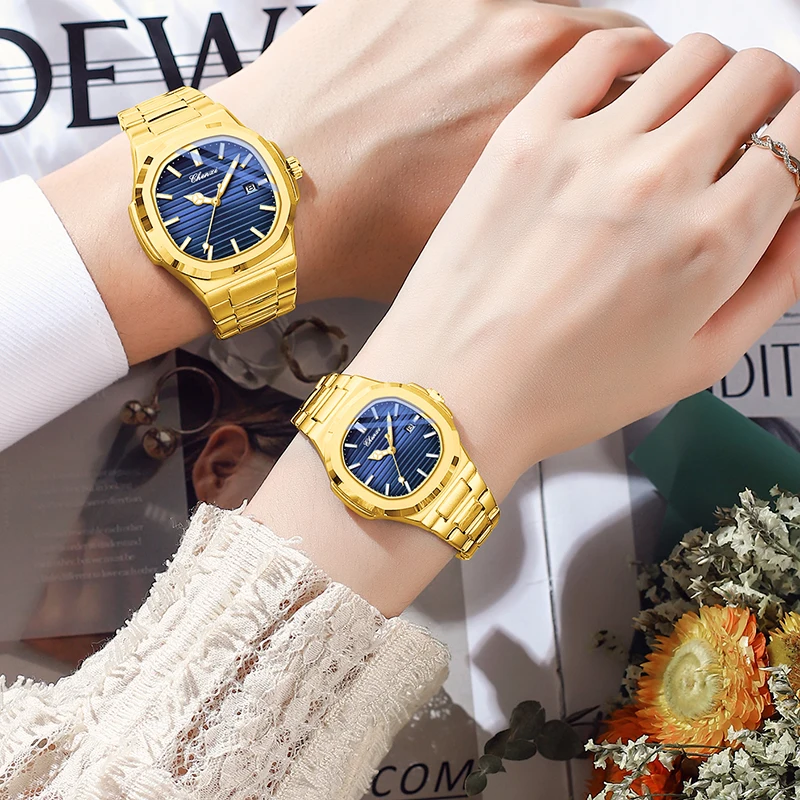 CHENXI Watches For Woman Gold Fashion Clock Stainless Steel Quartz Waterproof Date Luminous Women's Wristwatch Dress Accesories