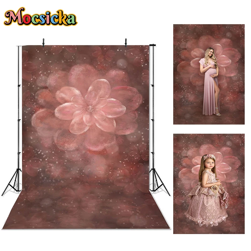 

Old Master Floral Newborn Kids Birthday Photography Backdrop Spring Flowers Photo Booth Background Photocall Abstract Texture