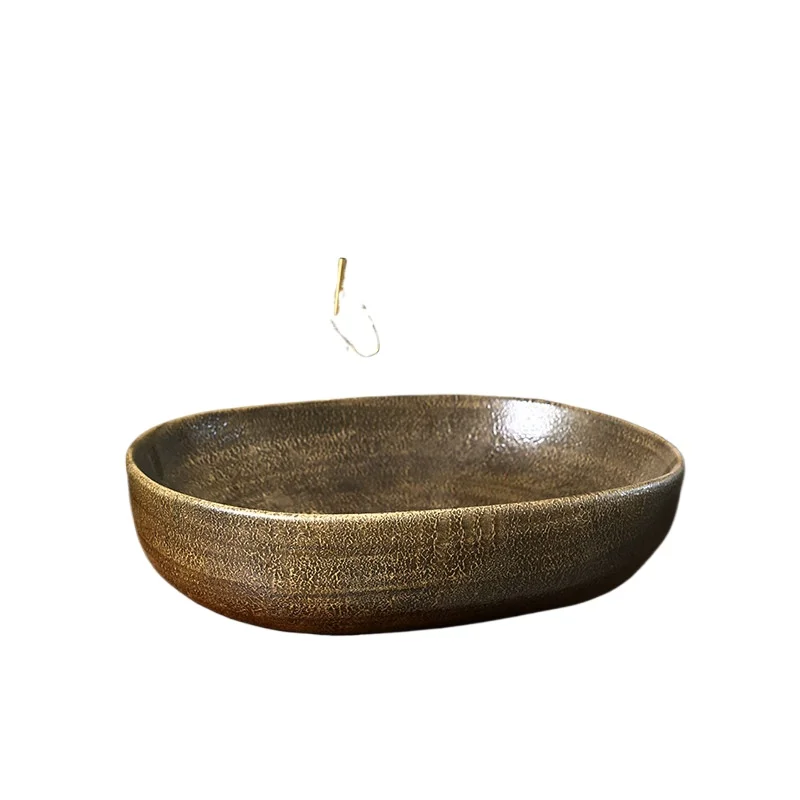 

Retro table large size Chinese retro balcony ceramic washbasin antique table hand washbasin