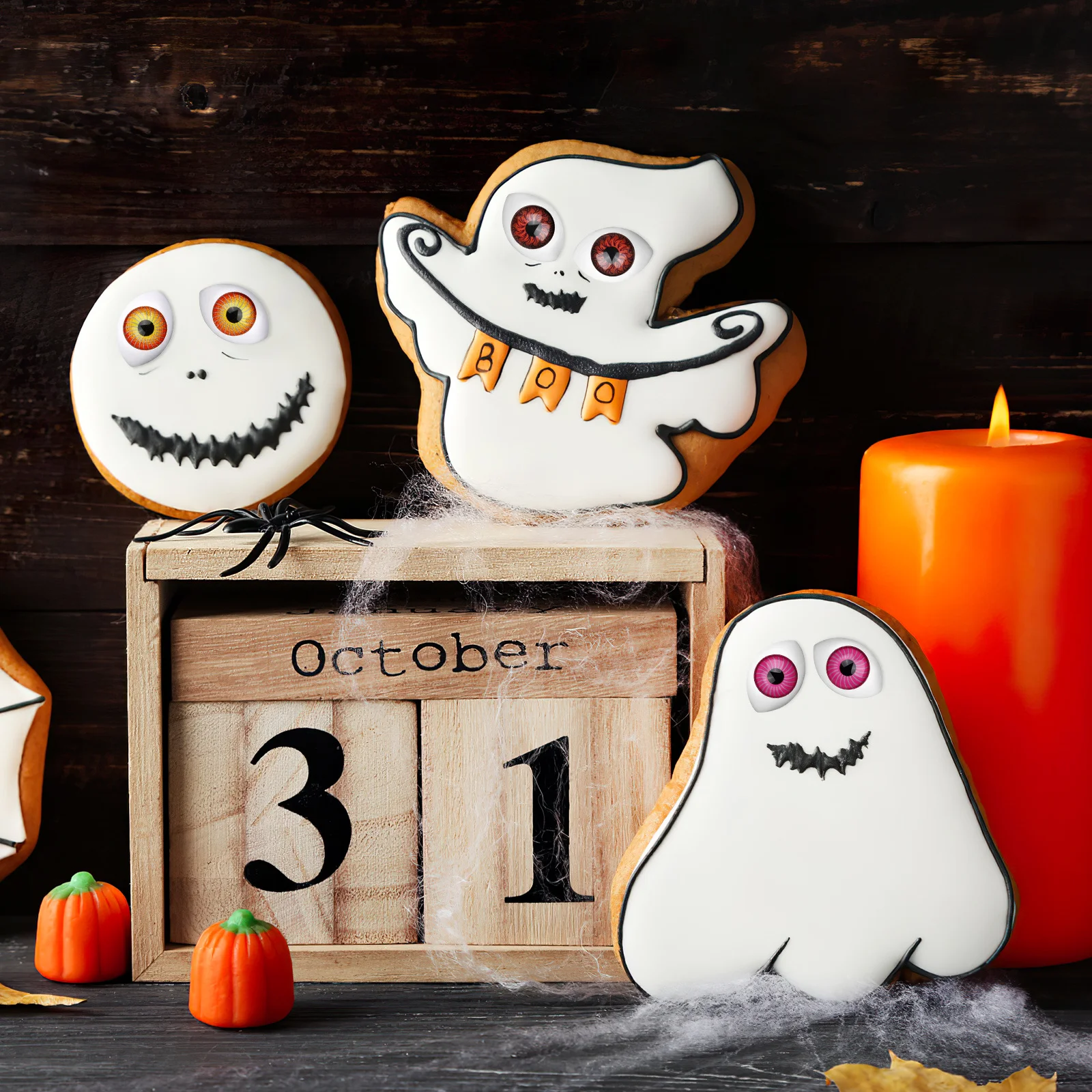 100 個アクリル眼球かわいい偽の目 Diy の装飾スクラップブッキング電話ケースペンダント模擬目アクセサリー