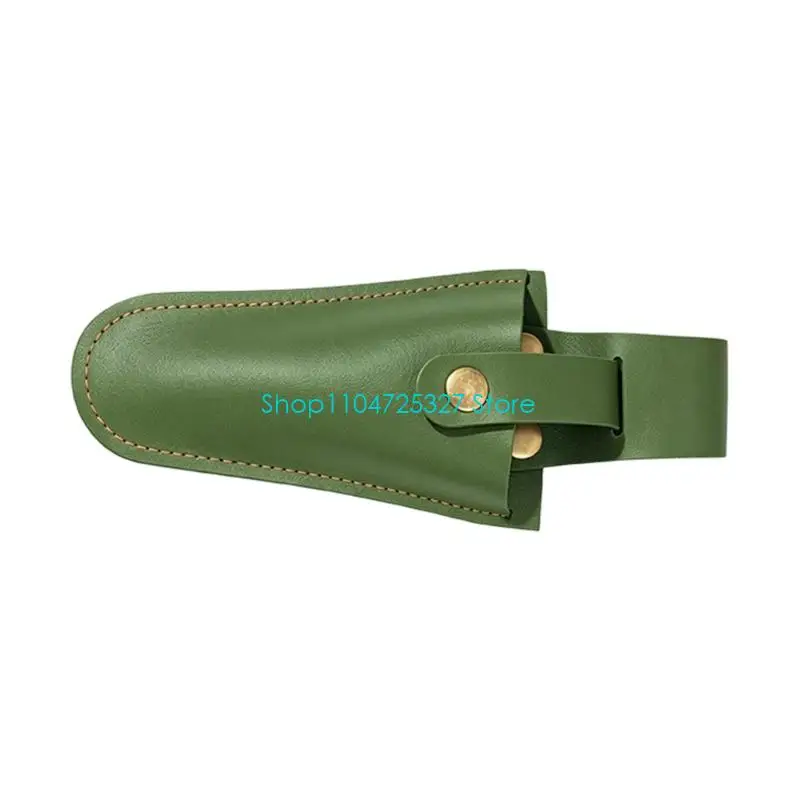 D8KF Gardening Tool Sheath Belt Holder with Snap Closure, Leather-Look Case for Pruning, Grafting and Yard Care Daily