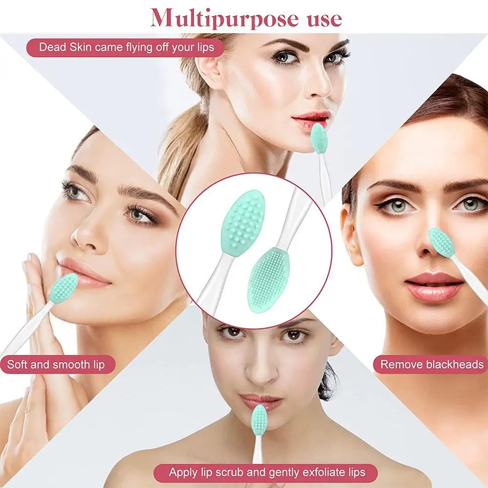فرشاة تنظيف الوجه من السيليكون للعناية بالبشرة من بيوتي، أدوات تقشير الأنف وإزالة الرؤوس السوداء مع رأس بديل