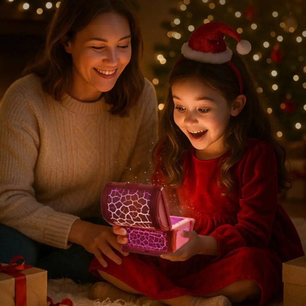 Treasure Box Projection Light Bluetooth Speaker With White Noise Timer Function Unique Treasure Box Christmas Decoration 2025