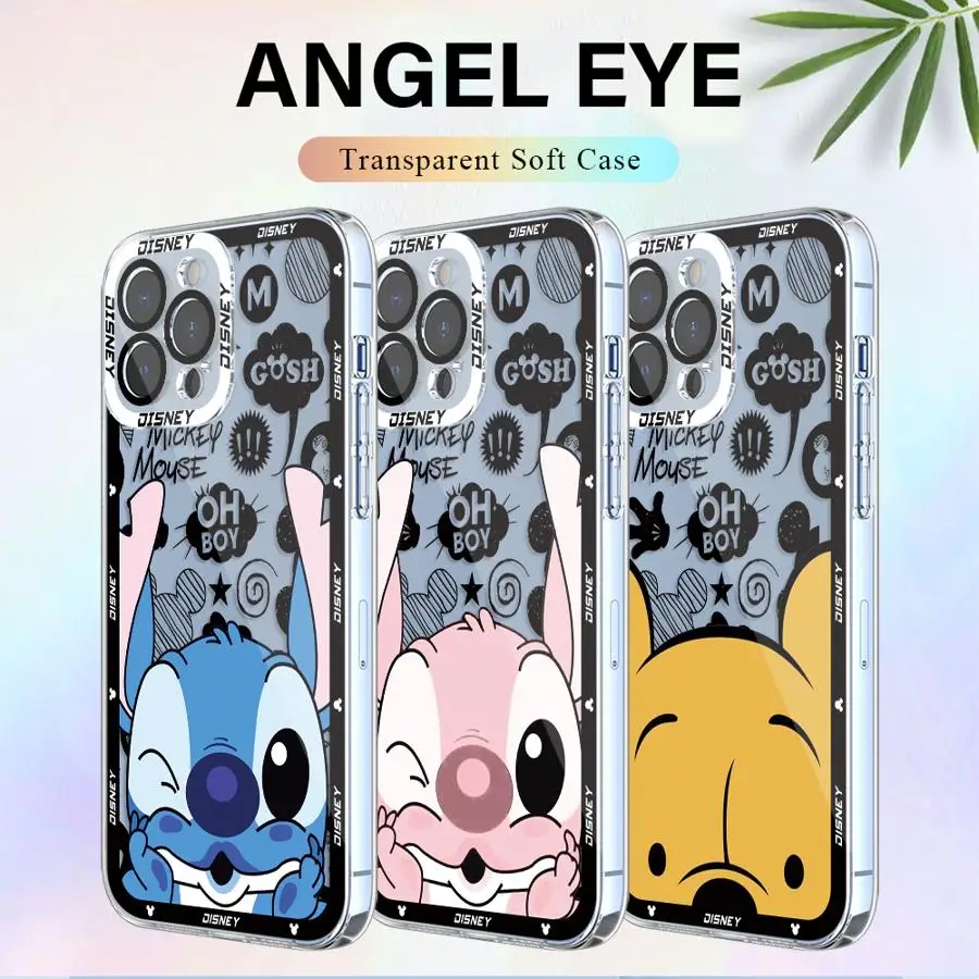 Disney Mickey Stitch Minnie Phone Case for Xiaomi Mi 11 Lite 12T 11T Pro 9A 10A 10C 12 12C 13C 5G Poco X3 NFC X3 Pro Cover image 2