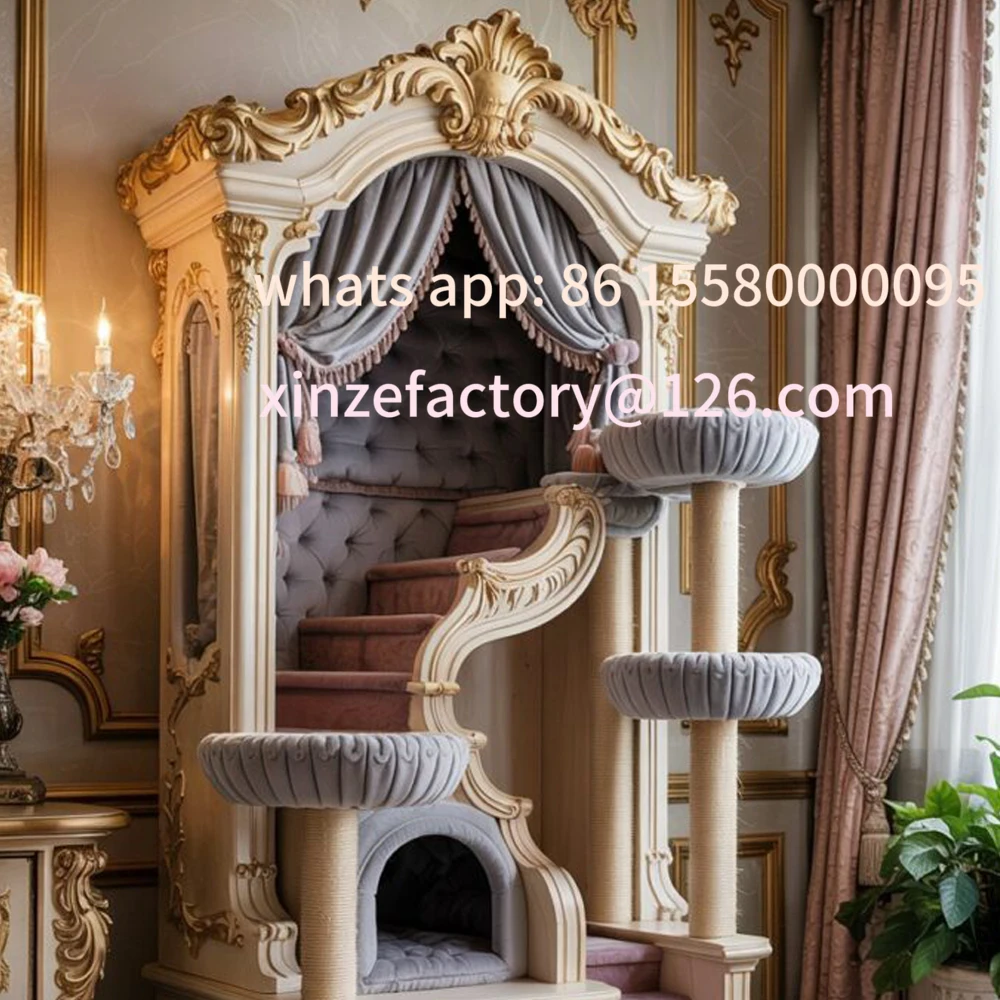 Gaiola de escalada interna de madeira personalizável para gatos