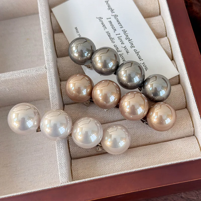 

Hair Clip Pearl Glossy Oversized French Style Spring Clasp for Women Durable Premium Versatile Quality Daily