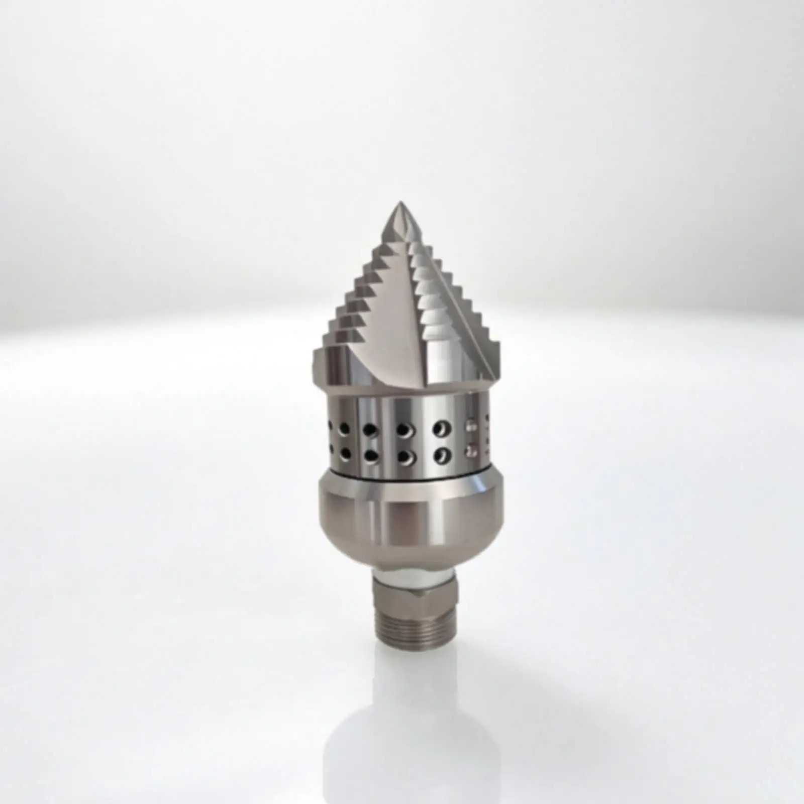 Stainless Steel Rotating Nozzle for Sewer Cleaning High Pressure Washer Hose Attachment 1 Inch Threaded Spray Head