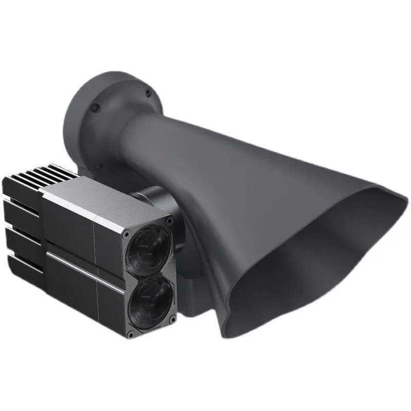 Searching radio drone load, searchlight shouting