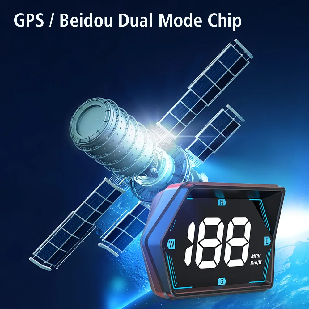 Overspeed Alarm G20 Digital GPS Compass Car Accessories Big Font Head Up Display Car HUD For Car Truck Bus Speedometer