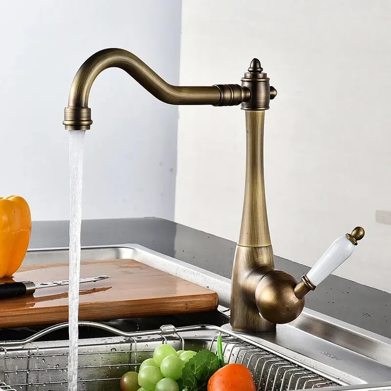 

Kitchen Faucets Deck Mounted Mixer Tap 360 Degree Crane For Kitchen Faucet Rotation Spray Mixer Tap Torneira Cozinha Elk45