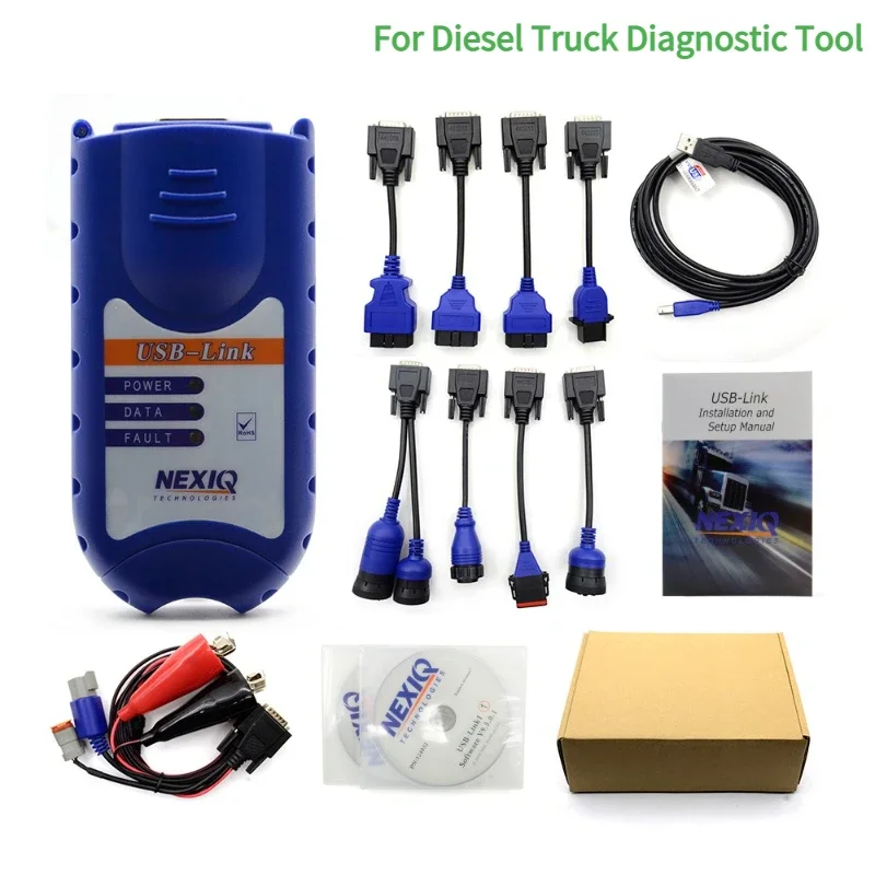 NEW For NEXIQ USB LINK125032 Diesel Truck Interface OBD2 Diagnostic Tool Heavy Duty Truck Vehicle Scanner Full Chip Truck Supply