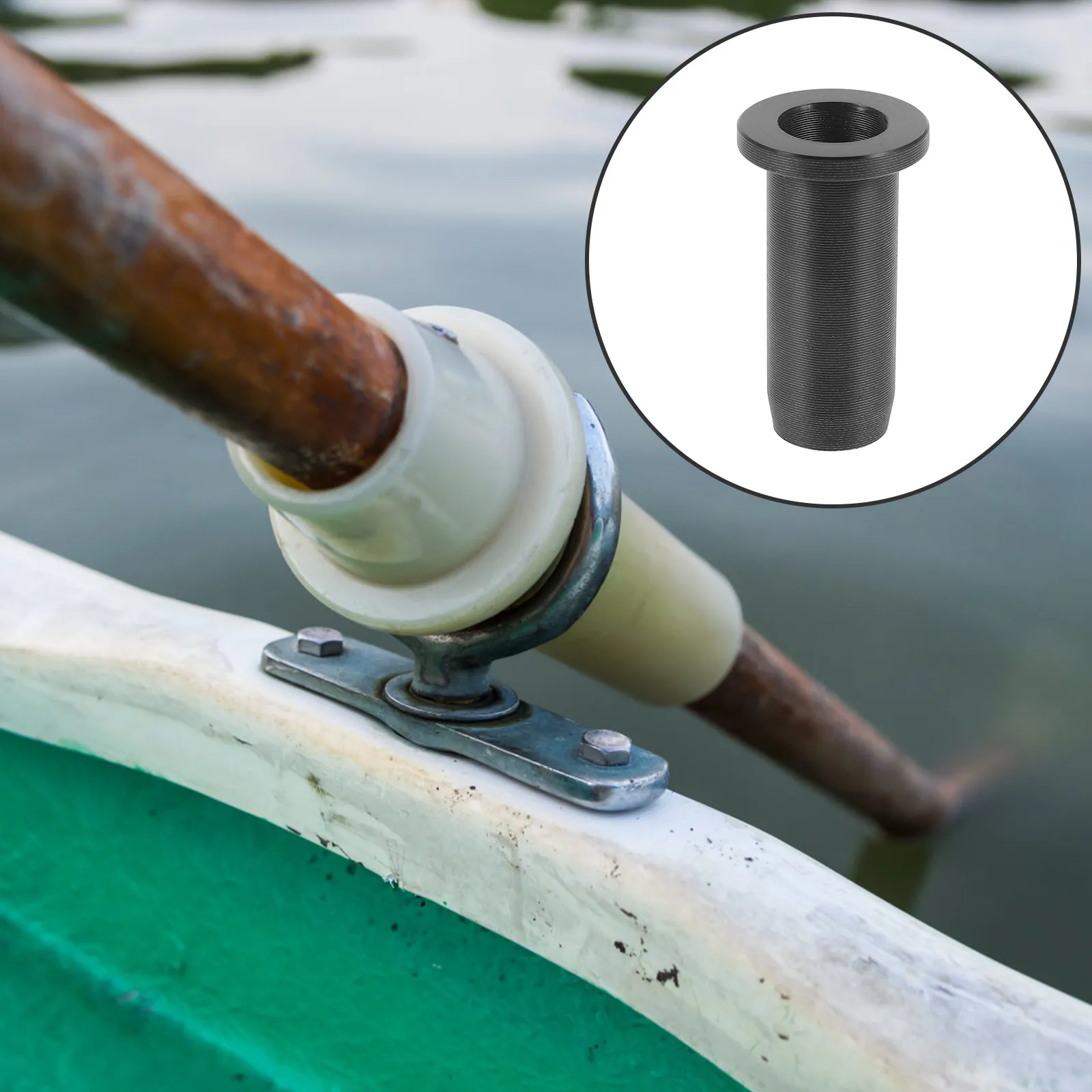 4Pcs Oar Lock Socket Insert Bushings Nylon Oarlock Sockets for Kayak Oar Lock Protector Stability Safety Easy Setup Versatile