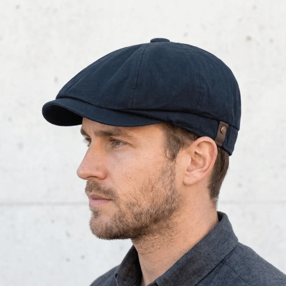 Retro Solid Color Newsboy Cap Lightweight Breathable Men Painter Hat Short Curved Brim Soft Structured Crown Octagonal Hat Women