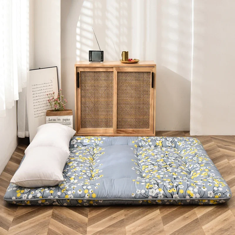 Colchón de tatami grueso para el hogar, cama plegable para dormitorio de estudiantes, individual y doble, a la moda, tapicería de suelo