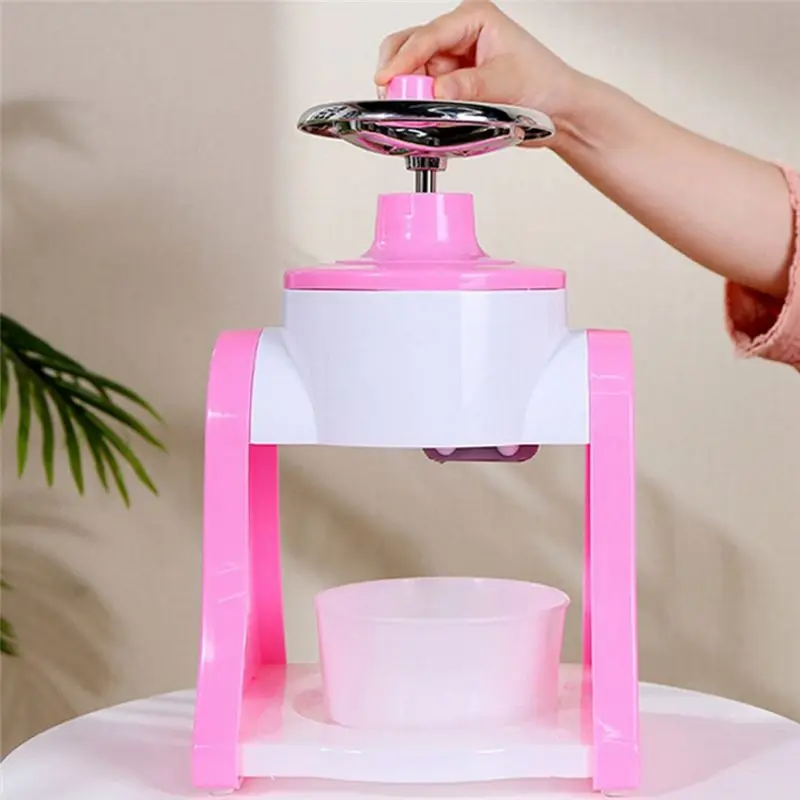 GTBL Ice Shaver Manual Hand Crank Shaved Mini Portable Picnic Snow Cone Machine Smoothie Ice Machine Mini Ice Shaver