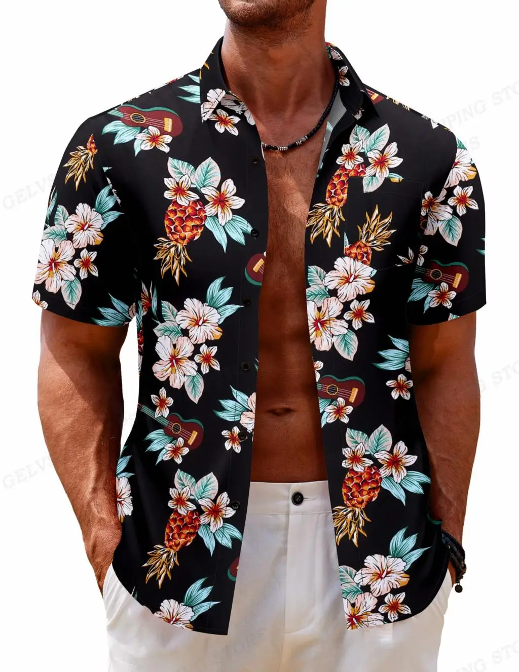 Floral Hawaiian Shirt Flower 3d Printed Shirts Men\'s Women\'s Beach Blouse Men\'s Vocation Lapel Shirts Cuba Camisa Clothes Male