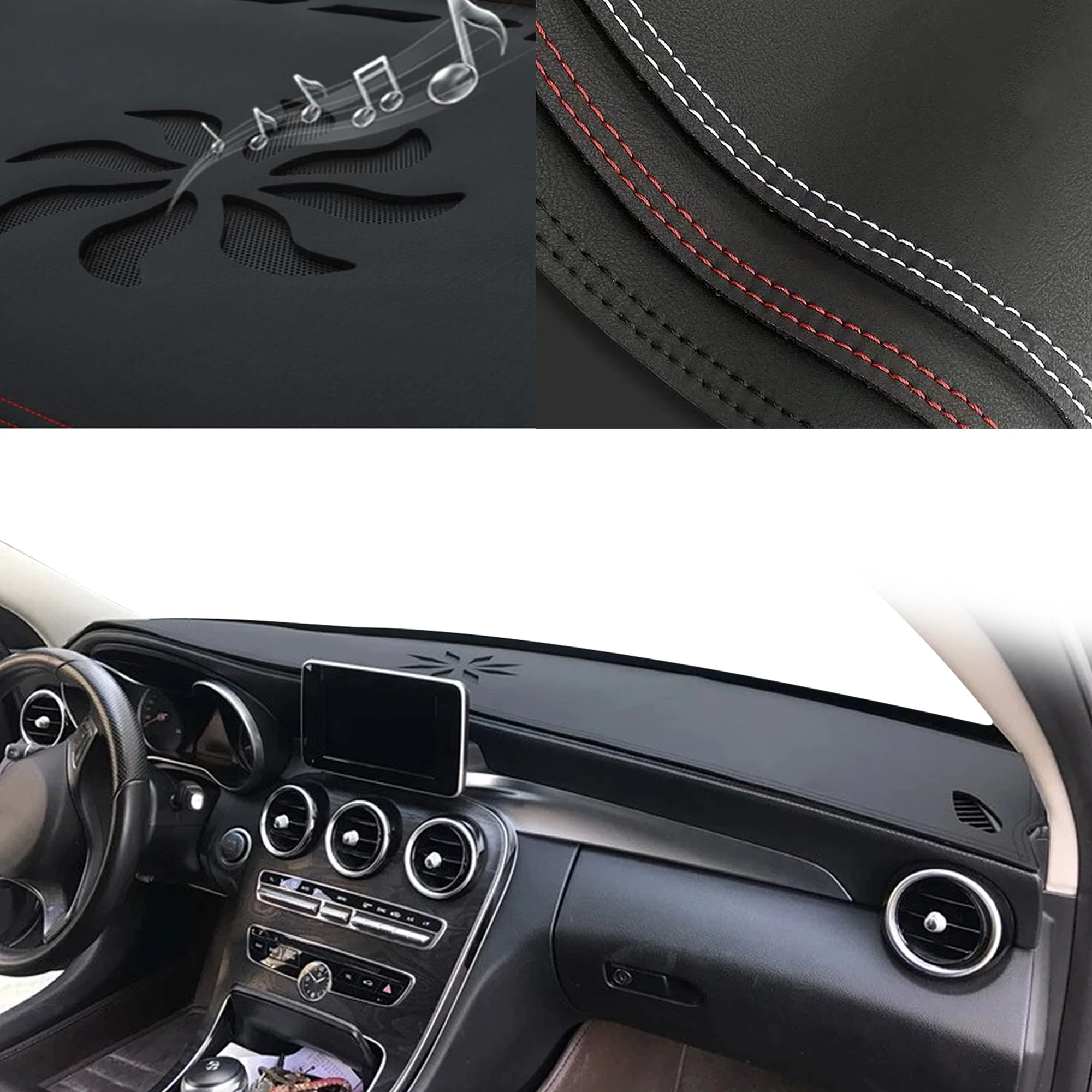 for Mercedes Benz GLC Class Coupe X253 C253 Special Customized Dashboard Cover Anti‑Glare Sunshade Pad Dash Mat Interior