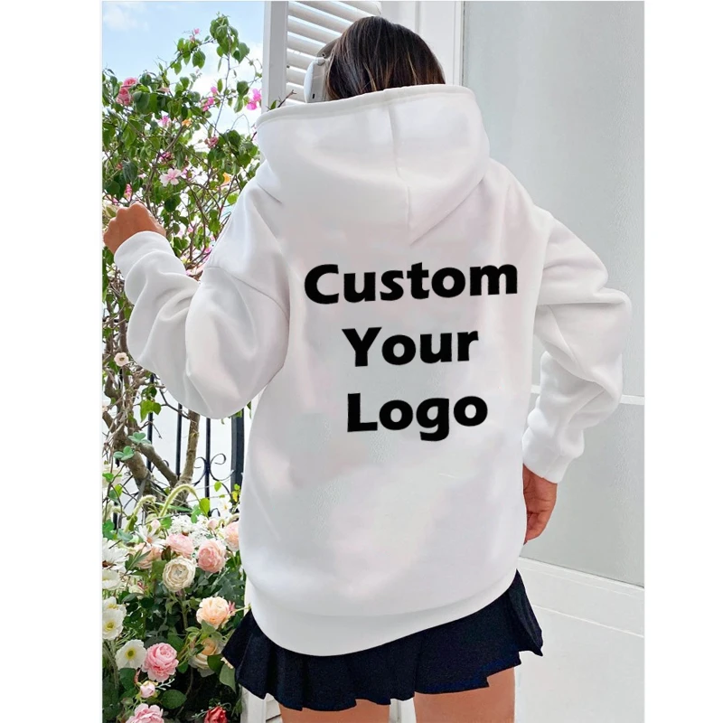 Custom Design Cotton Hoodie Men Womens Diy Customize Print Hoody Your Own Photo Logo Sweatshirt Famliy Gifts Gothic Clothes