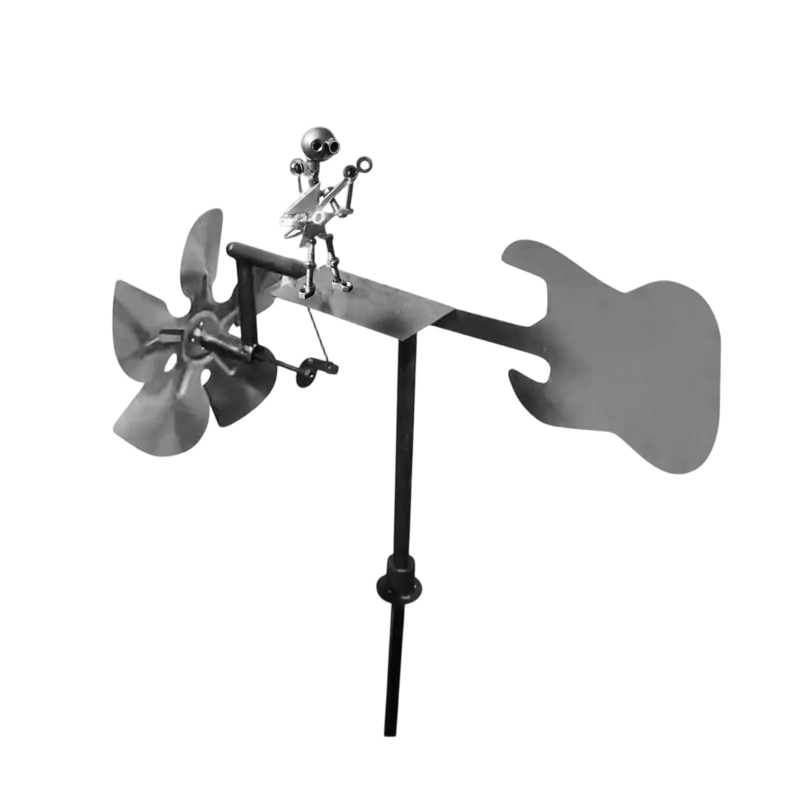 

Металлическая ветряная мельница барабанщика ручной работы, украшение для сада барабанщика, музыкальные фигурки ударных инструментов, забавная ветряная скульптура