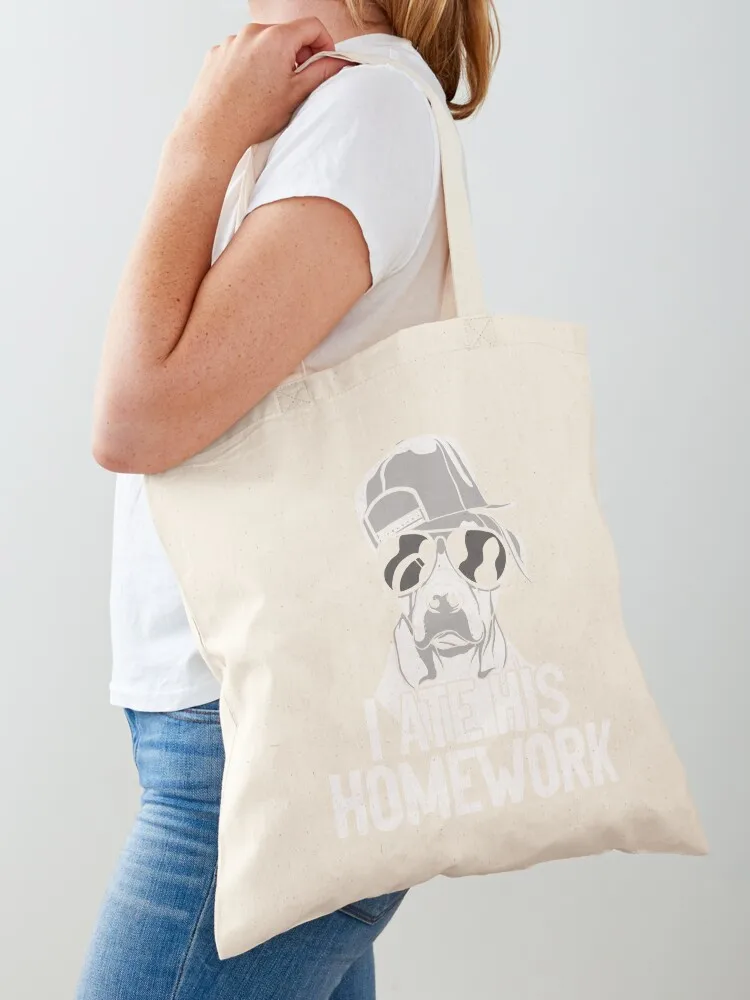 Dog Homework Sarcasm For A Sarcastic Student Humor Lover Tote Bag personalized tote bag eco pack personalized tote