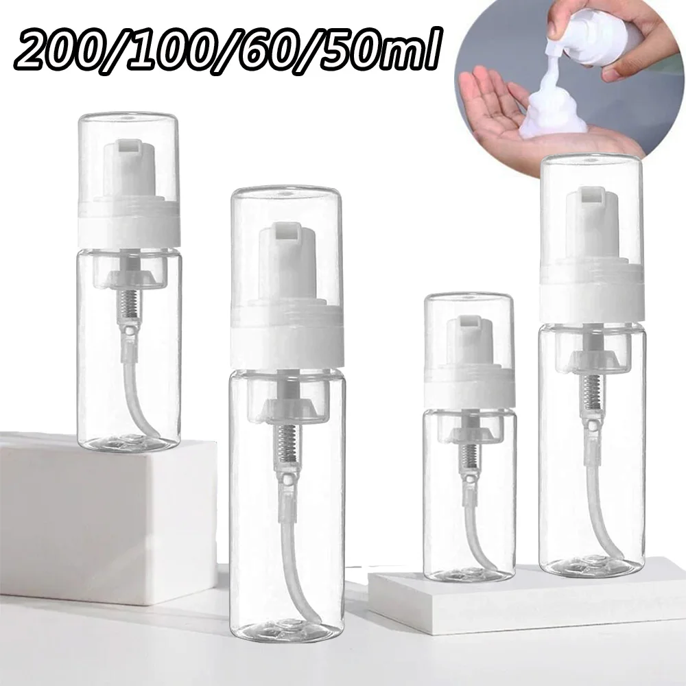 

200/100/60/50ml Tattoo Foam Bottle Foaming Pump Bottle Transparent Empty Spray Bottle Cleaner Soap Dispenser Tattoo Accessories