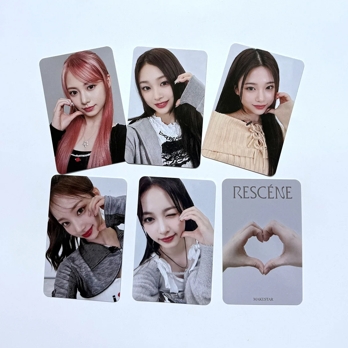 New Arrival RESCENE Fashion Glossy Lomo Cards List 5Pcs/Set Woni Minami May Selfie Photocards Double Sides Postcards Fans Gift