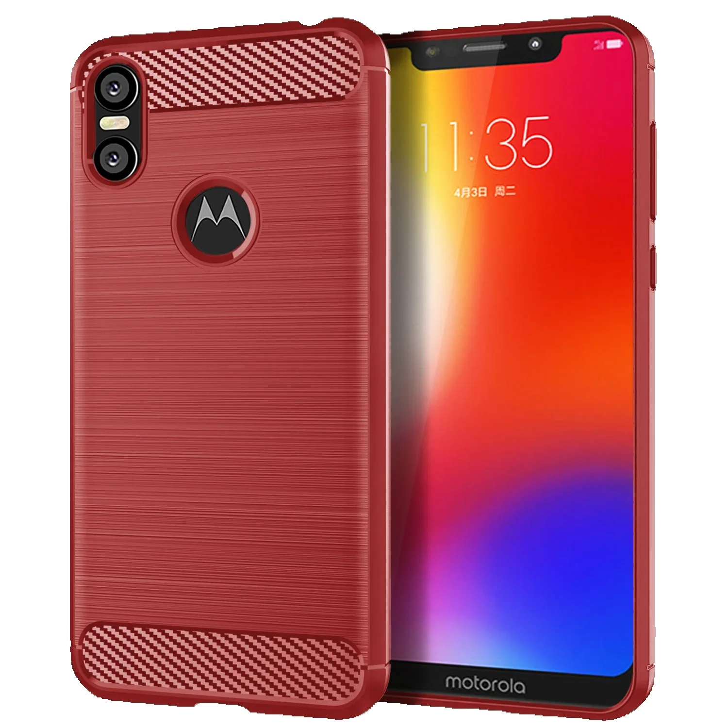 Matte Case Motorola P30 Play P30 Note Shockproof Silicone Phone Cover For Moto One Power Soft Carbon Fiber Cases