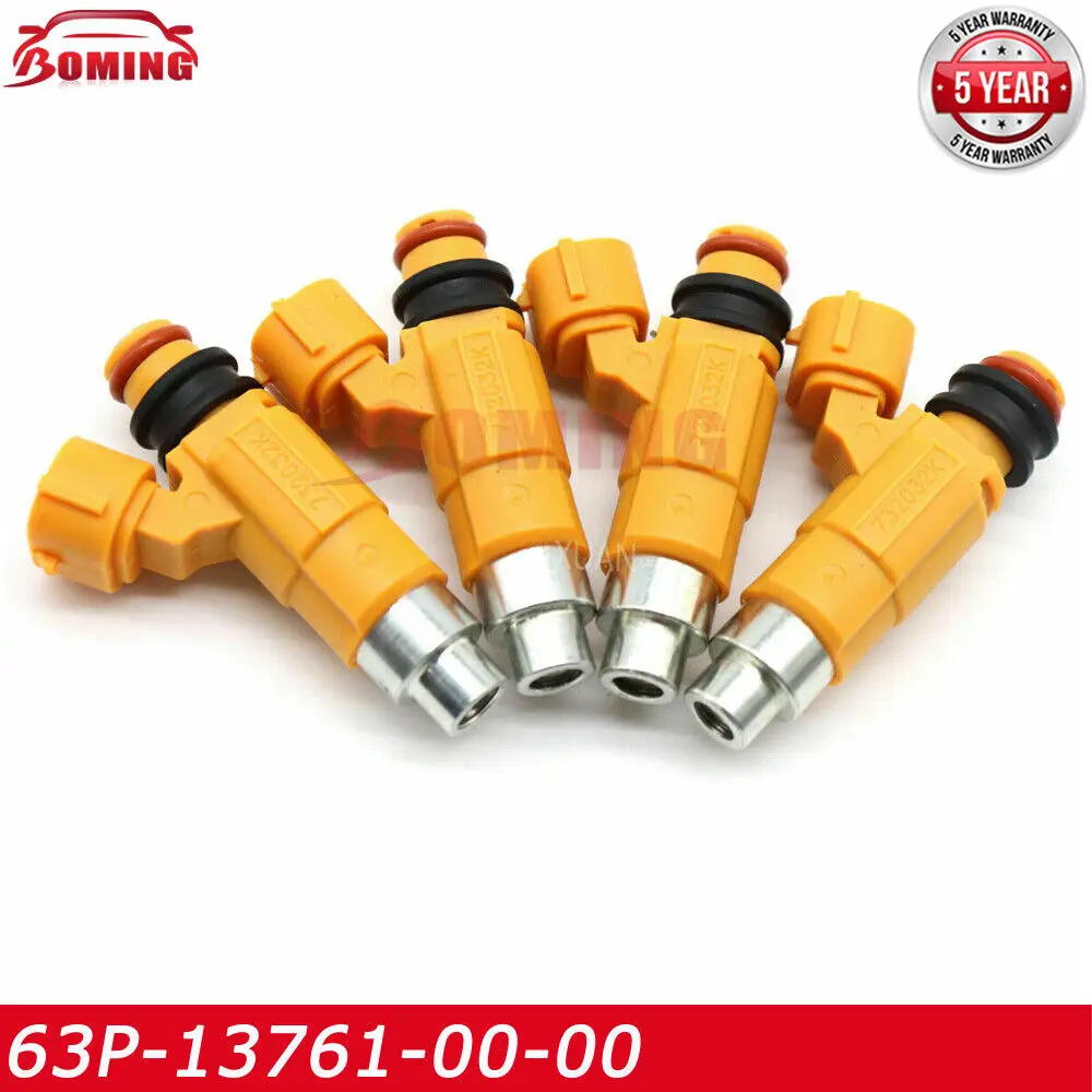 63P-13761-00-00 4PCS New Car Fuel Injector Nozzle For YAMAHA Outboard 150 HP 63P 1376100  00 CDH275 CDH-275 High Quality