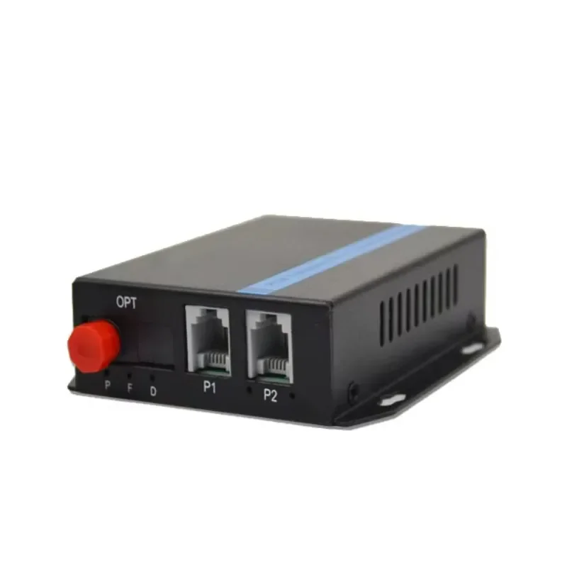 Factory Supply 2 Channel PCM Voice RJ11 Telephone Media Converter to Fiber Optic Equipment