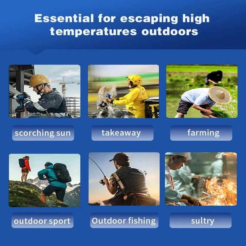 XIAOMI 10000mAh Waist Fan 5 Speeds Light Portable Waist Fan 40H Hands-Free Cool All Summer Wearable Neck Fan For Work Travel