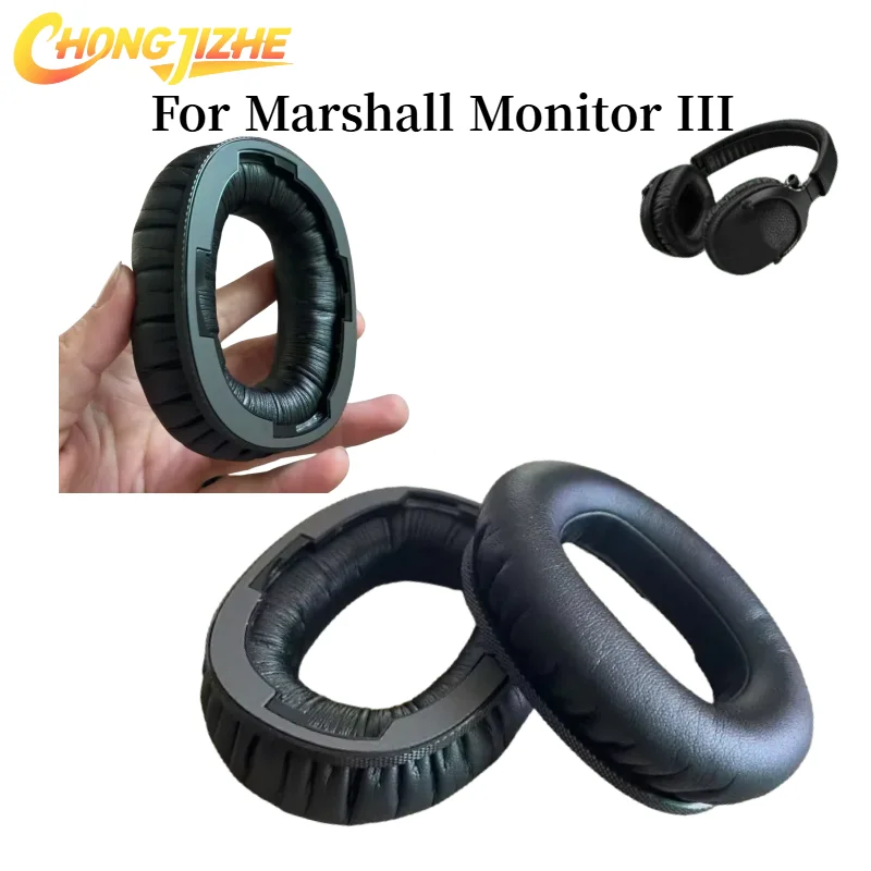 

CHONGJIZHE Replacement Ear Pads With buckle For Marshall Monitor III Headphone Softer Protein Leather Earpads repair parts