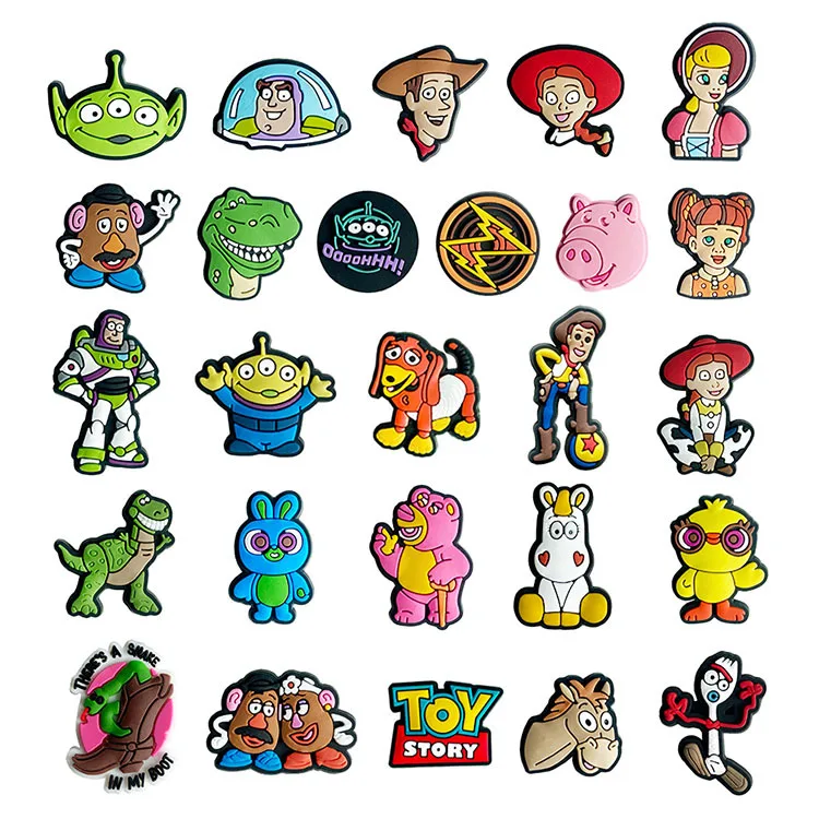 

Hot Toys 9/50PCS Cartoon Bath Lightyear Shoe Charms Accessories Decorations PVC Classic Clog Buckle for Kids Party Xmas Gifts