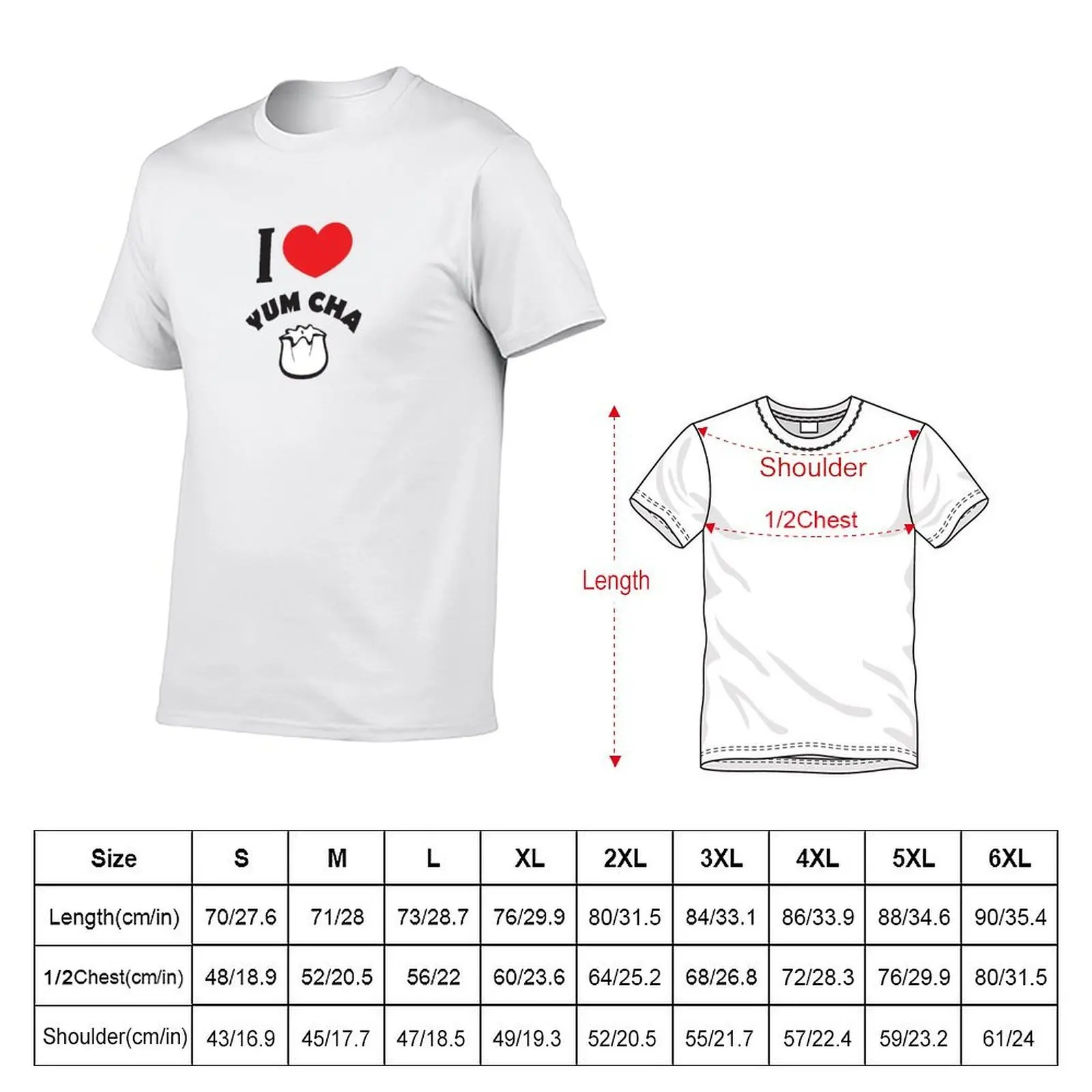 I Heart Yum Cha!!! T-Shirt cotton tshirt 100% anime t shirts oversize T-Shirt