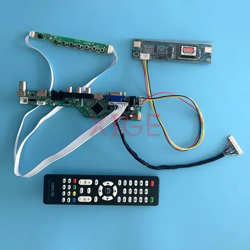 

Плата драйвера для ЖК-дисплея LM220WE1 M220Z1 LTM220MT05 LTN190W1 AV + USB + IR + VGA + HDMI Комплект «сделай сам» экран 2CCFL LVDS 30-контактный аналоговый телевизор 1680*1050
