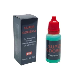 Gel de tatouage bleu Super Goosica, 15 ml/bouteille, pour le maquillage en continu du visage et du corps, microblading, piercing, soins de beauté, 98%