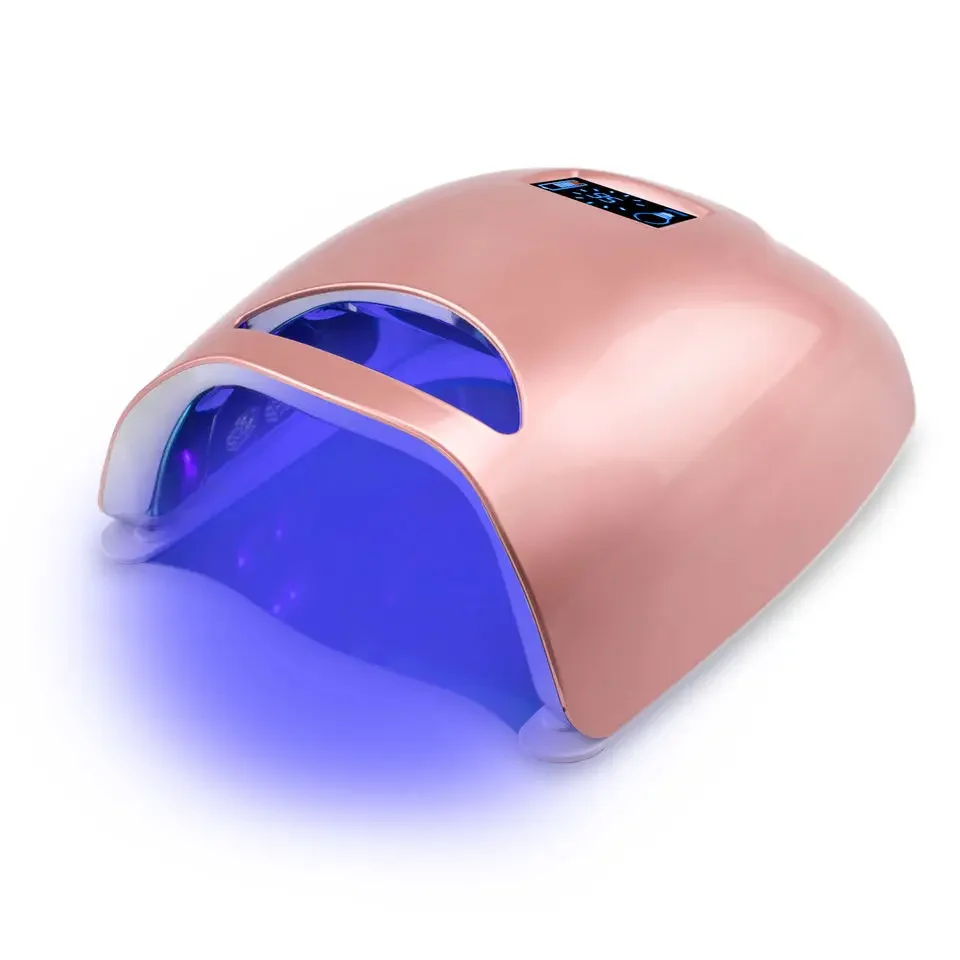 48w Cordless Rechargeable UV LED Nail Lamp with Rhinestones Polish Gel Dryer Light with Private Logo for Professional Nail Salon