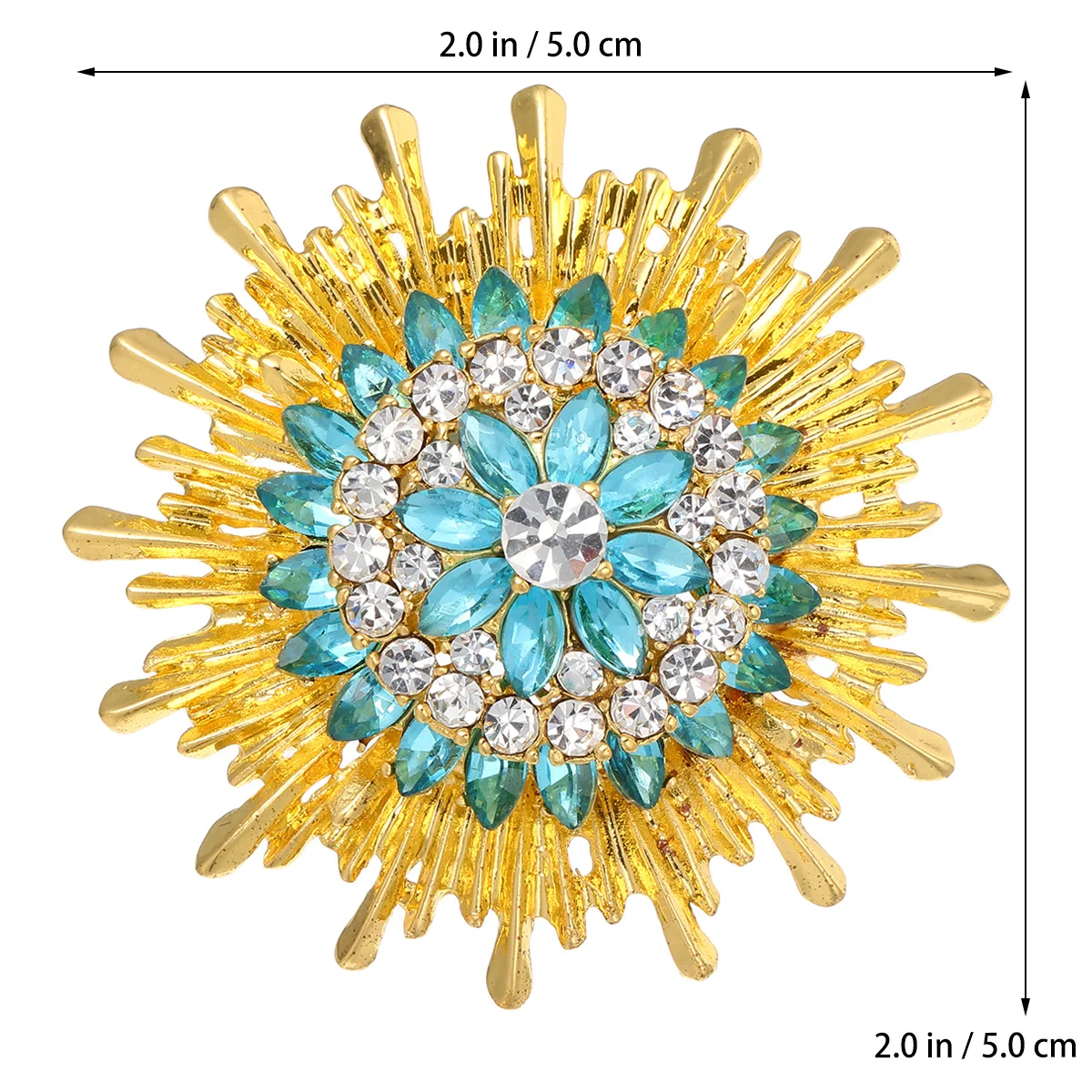 

1Pcs Women Rhinestone Flower Shape Brooch Versatile Decorative Pin for Dresses Jackets Bags Wedding Party Accessories