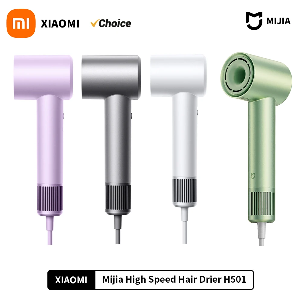 XIAOMI MIJIA H501 High Speed Anion Hair Dryers Wind Speed 62m/s 1600W 110000 Rpm Professional Hair Care Quick Drye Negative Ion