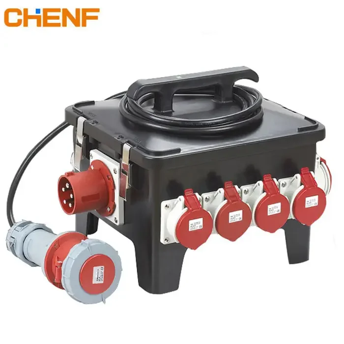 CHENF Customized IP65 Industrial Plug Socket Power 3 Phase Waterproof Distribution Junction Box For Industrial Electrical