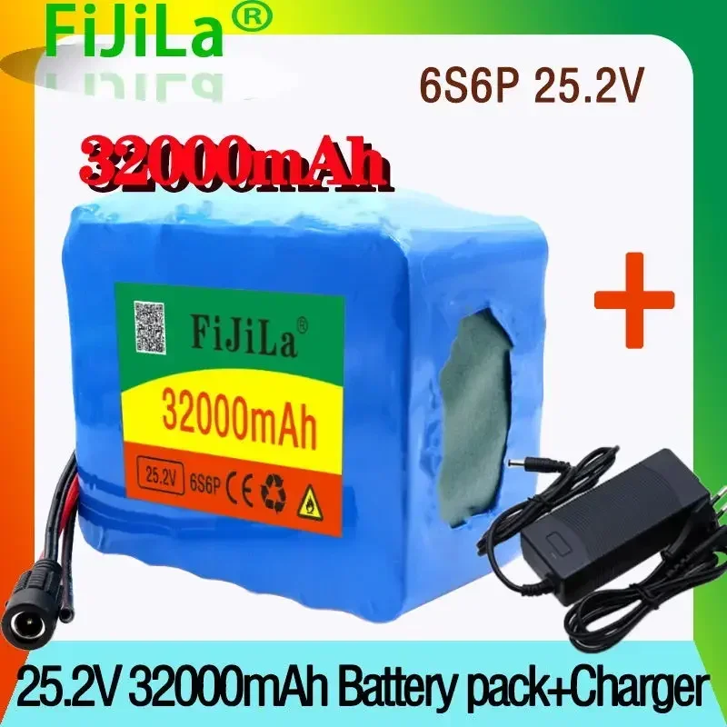 2025 Neue 6s6p Lithium-batterie 25,2 V 32000mah Fahrrad Lithium-ionen Akku 350W Elektrische Fahrrad 250W Motor + 2A Ladegerät